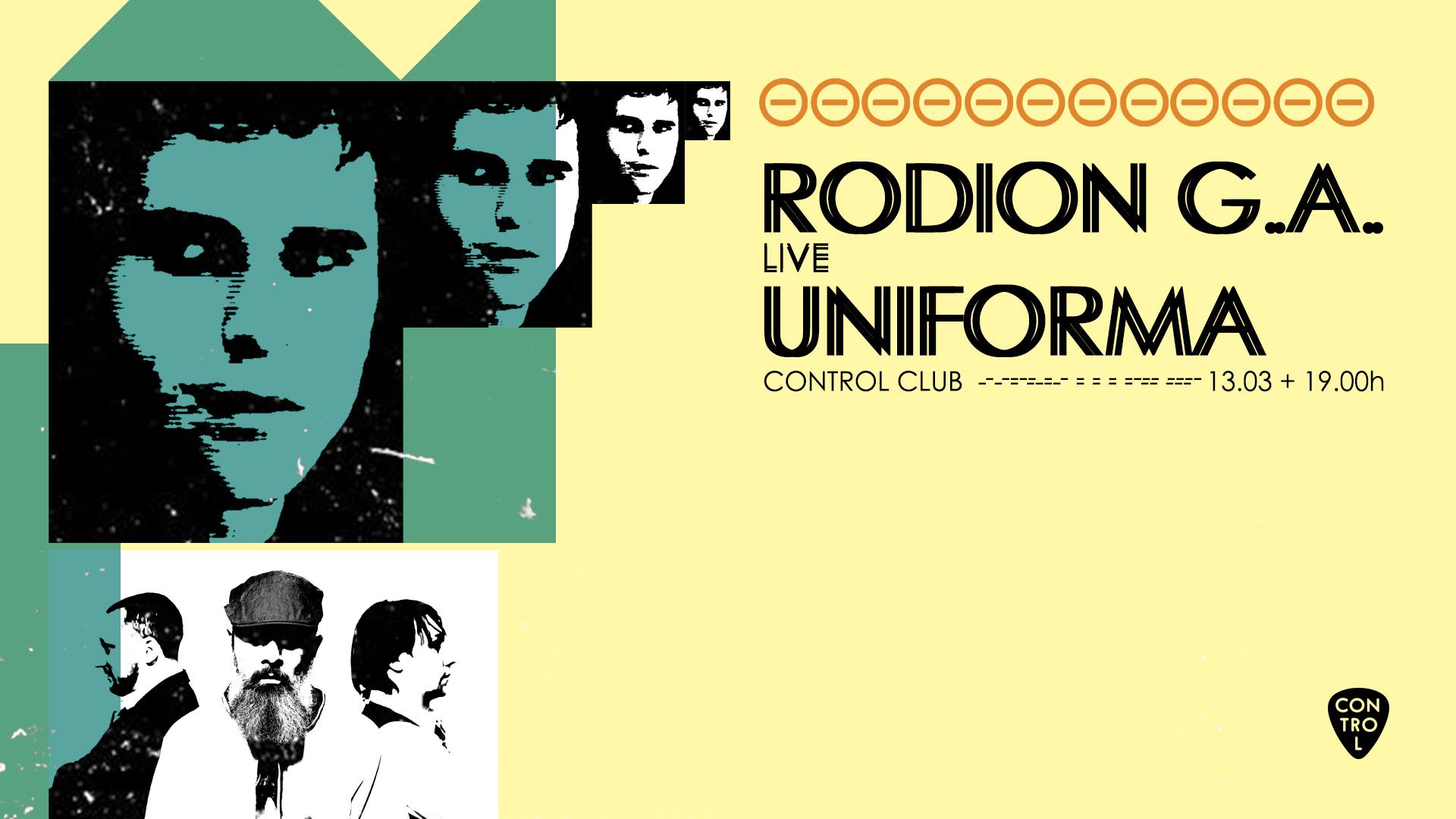 Concert Rodion G.A. & Uniforma live in Control Bucuresti